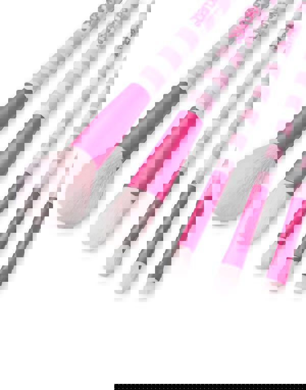 Barbie Womens Pink Retro Stripe Makeup Brush Set (One Size)