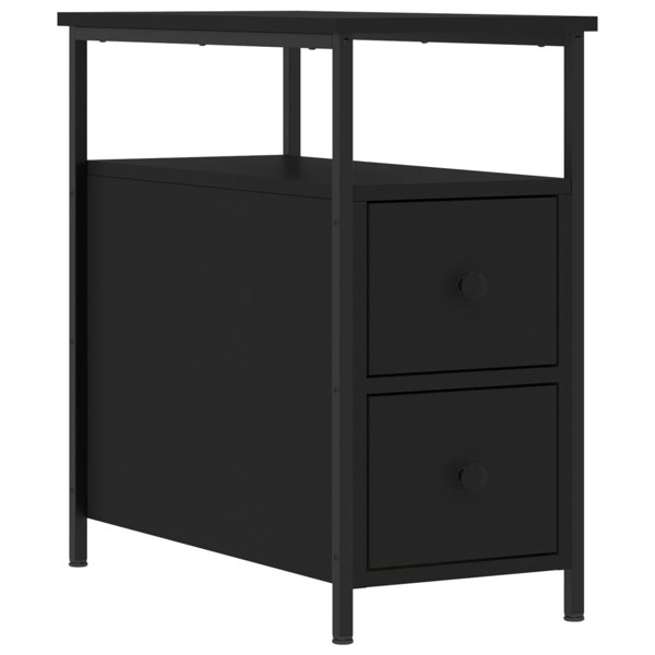 Berkfield Bedside Cabinets 2 pcs Black 30x60x60 cm Engineered Wood