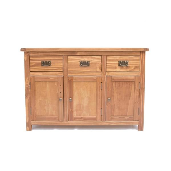 Padua Lacquered 3 Drawer 3 Door Sideboard Brass Drop Handle