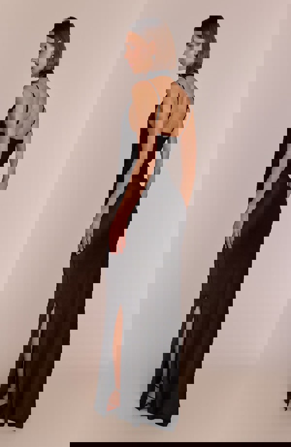 Rewritten London Pollenca Dress in Black Viscose Satin