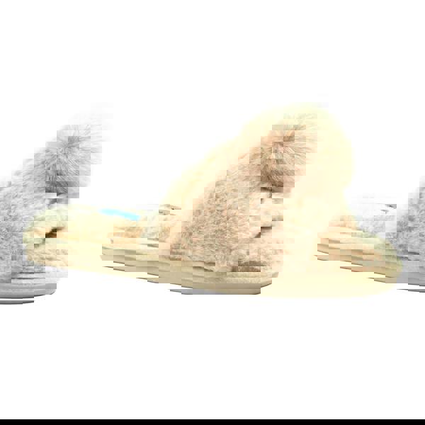 Lunar Womens/Ladies Cara Slippers - Beige