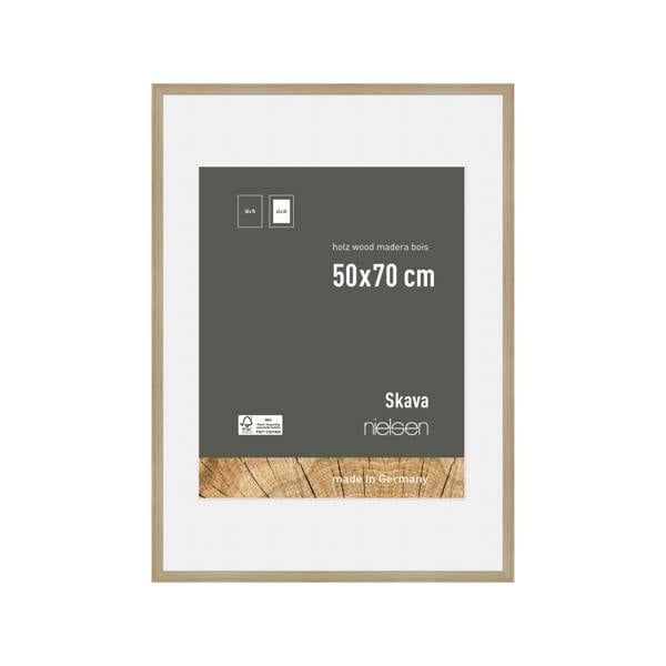 nielsen Skava White Wooden Picture Frame with White Mount