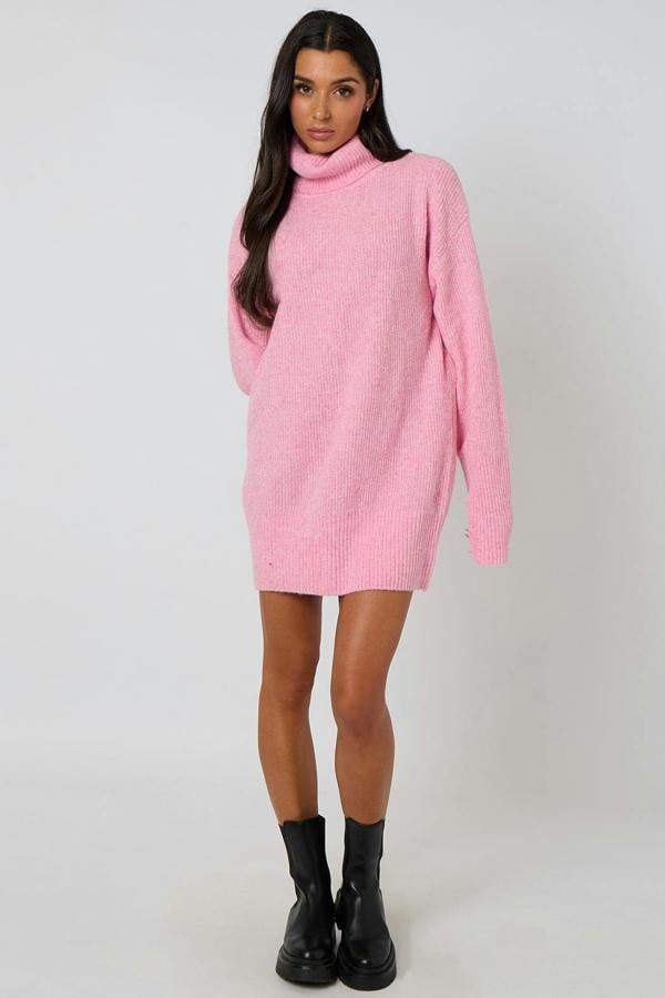 Urban Bliss Pink Roll neck mini dress
