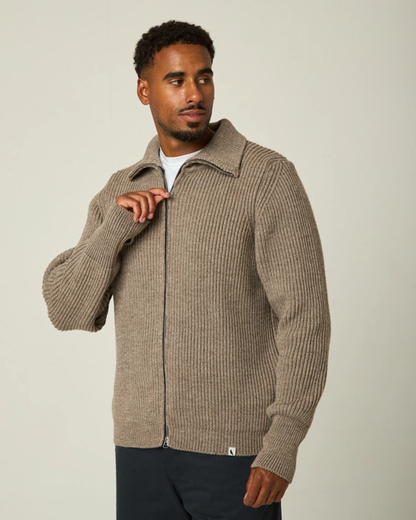 Peregrine  Fisherman Cardigan - Oak