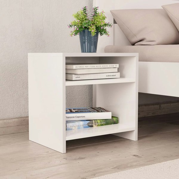 Berkfield Bedside Cabinet White 40x30x40 cm Engineered Wood
