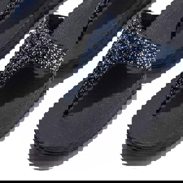 FitFlop LULU CRYSTAL-MIX Womens Toe Post Sandals Midnight Navy