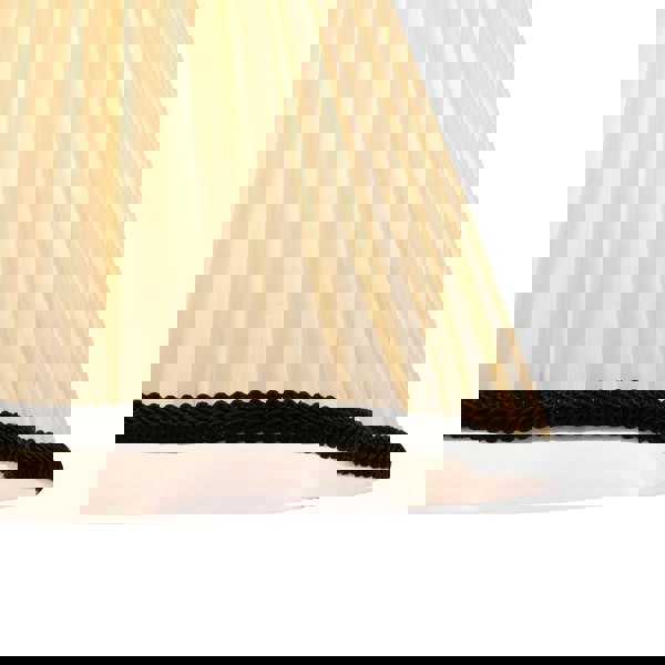 Ivory White Victorian Pleated Faux Silk Lamp Shade with Black Trims Image 3