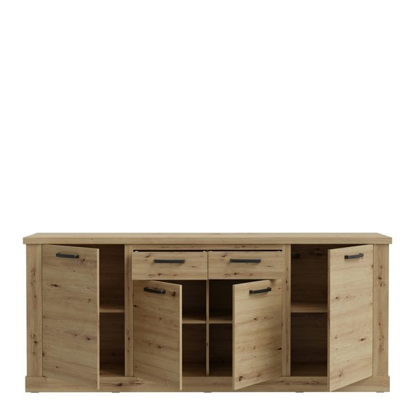 Furniture To Go Corona 4 Door 2 Drawer Sideboard in Artisan Oak