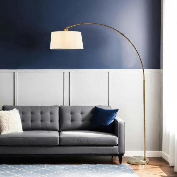 Pagazzi Lighting Jive Antique Brass Arc Floor Lamp