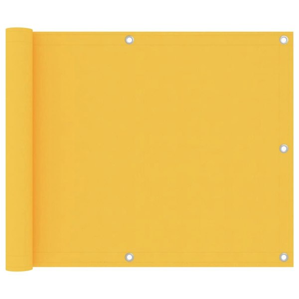 Berkfield Balcony Screen Yellow 75x600 cm Oxford Fabric