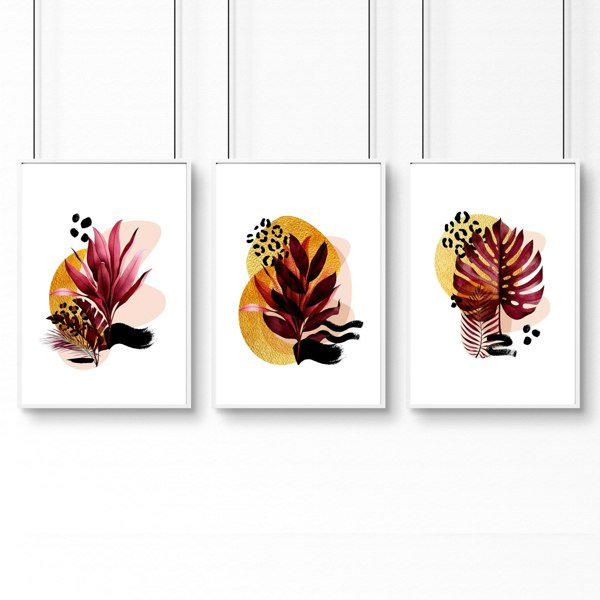 Home office decor ideas for her | set of 3 framed wall art