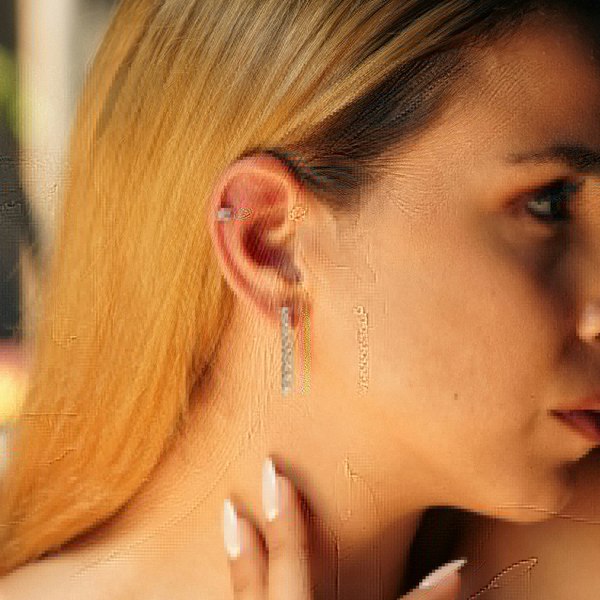 Spero London Sterling Silver Tennis Earring Long and Short - Single