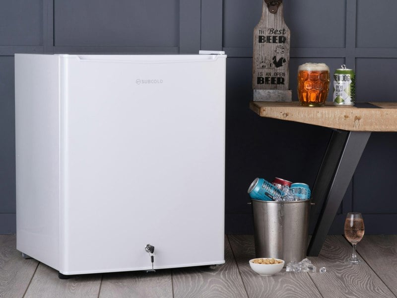 Subcold Eco 75 litre table top fridge white style