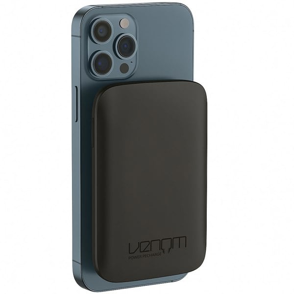 Venom Magnetic Power Bank, 5000mAh Fast Charge, MagSafe Compatible, for iPhone and Android