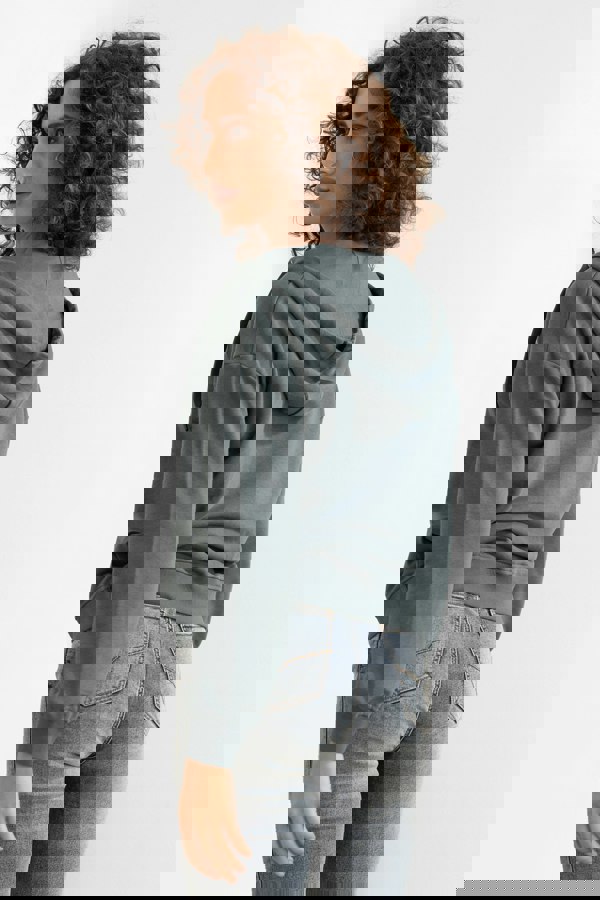 ENORSIA Womens V-Neck Drop Shoulder Hoodie