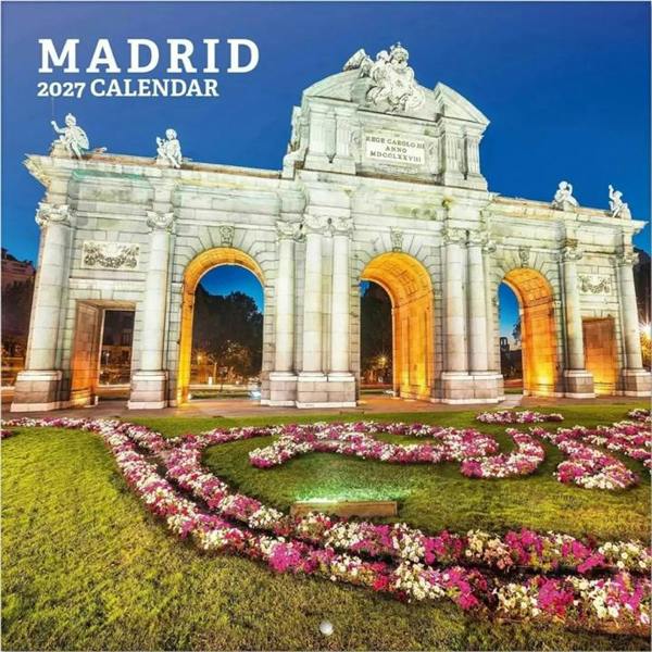 Madrid Calendar 2027, Wall Calendars, Month To View, Travel, Gift