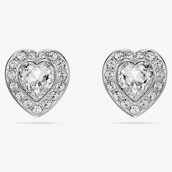 Swarovski Ariana Grande X Swarovski Capsule White Crystal Heart Stud Earrings 5720859
