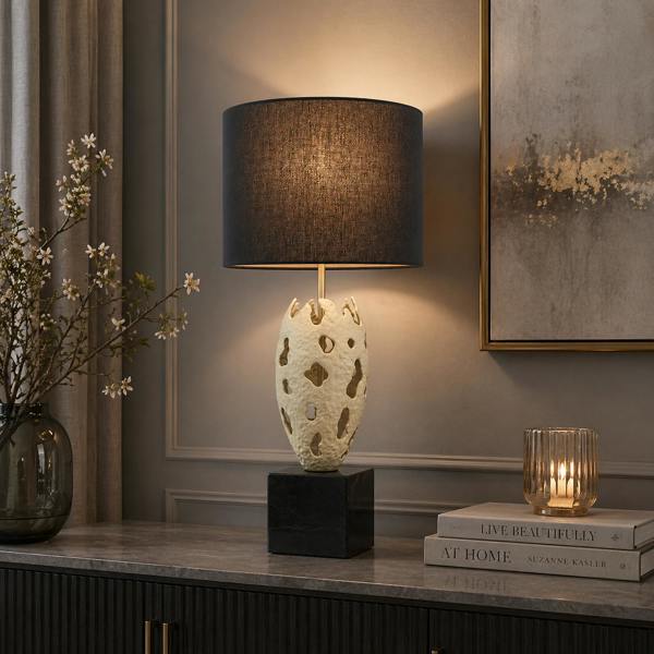 Riona Metallic Gold Table Lamp