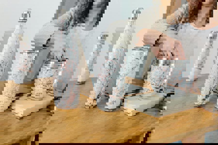 S'well Calacatta Gold Tumbler with Lid, 530ml