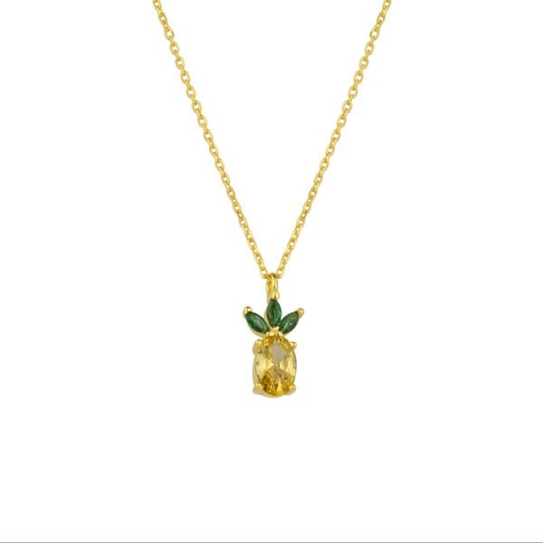 Spero London Pineapple Sterling Silver Necklace