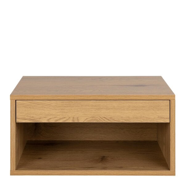 Wyld Haus Bramblebud Square Oak Bedside Table 1 Drawer