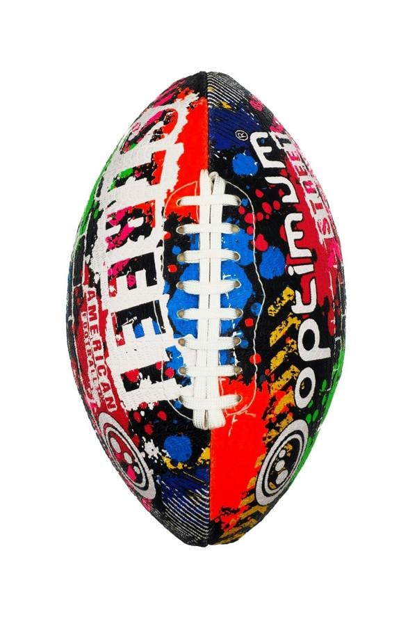Optimum Street American football with multicoloured graffiti paint-splatter print and white laces - Optimum