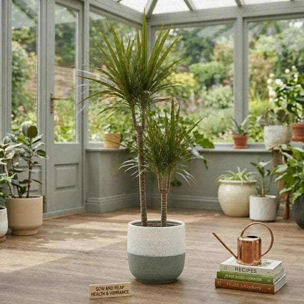 Dracaena Marginata 3 Stem Dragon Tree – Elegant Architectural Tropical Indoor Houseplant
