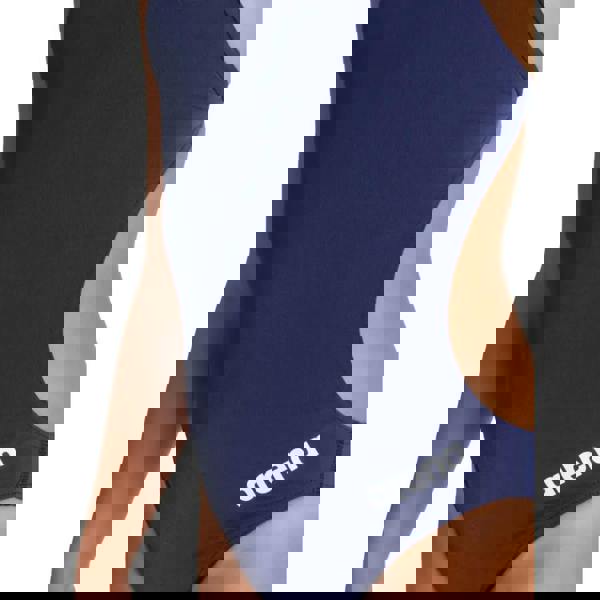 Arena Girls Team Challenge Solid navy one-piece swimsuit