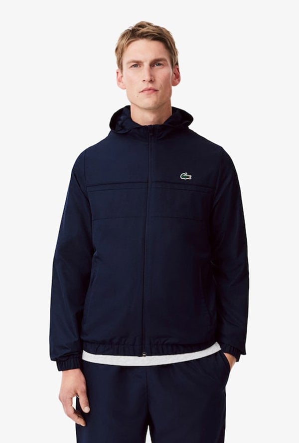 Lacoste Men's Water-Repellent Sport Track Jacket - Navy