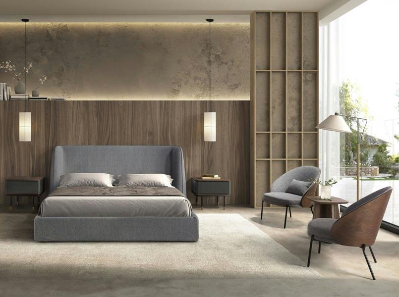 Angel Cerdá Bed in Dark Grey Fabric 7145