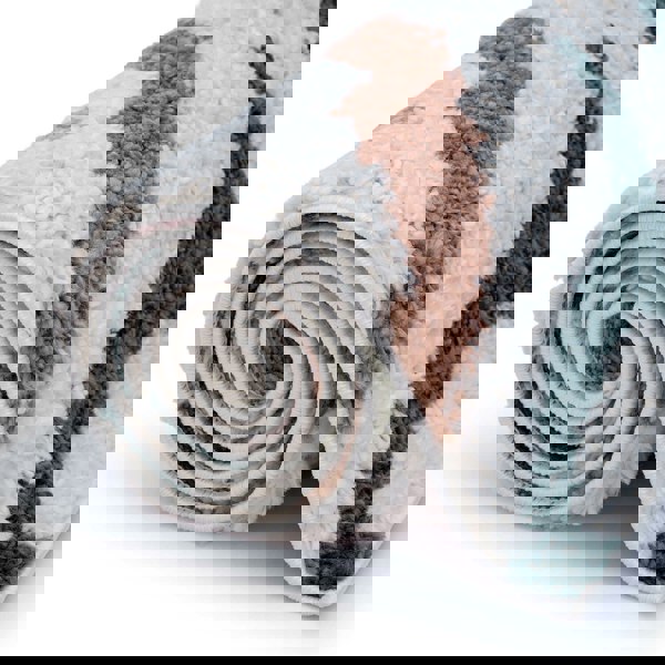 Moodi Shaggy Multicolour Rug, abstract design, 30 mm plush pile| THE RUGS