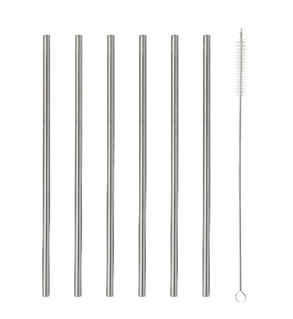 Straws Brush Drinks Set Stainless Steel  Reusable