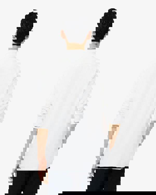 Lacoste Regular Fit Long Sleeve Mens Linen Shirt - White 001