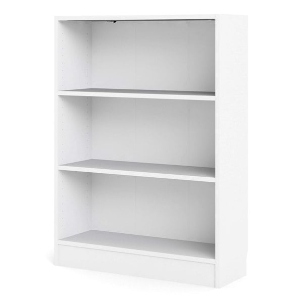 Furniture To Go Basic Low Wide Bookcase (2 Shelves) in White