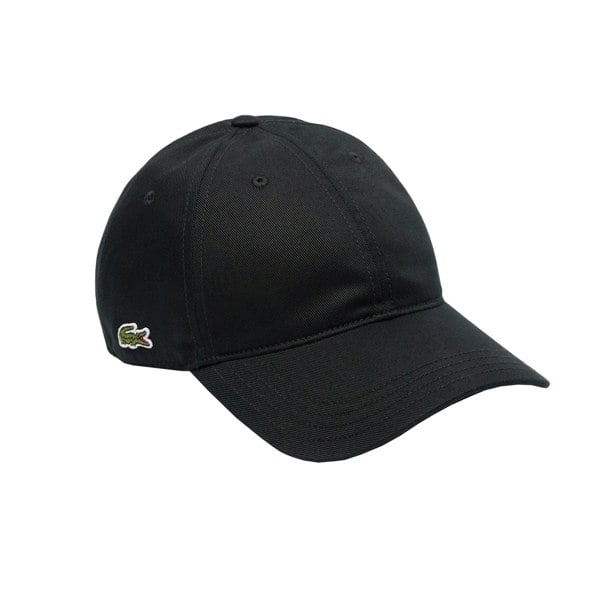 Lacoste Cotton Twill Baseball Cap Black