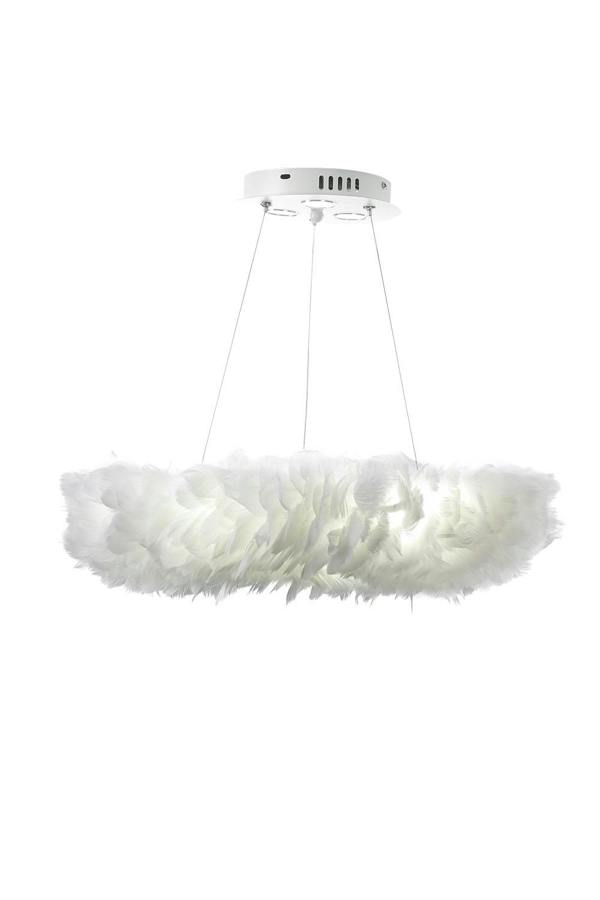 Living and Home Chic Feather 6-Light Chandelier Pendant Light