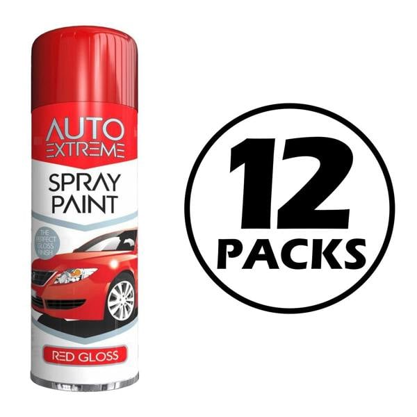 Auto Extreme 12X Auto Extreme Red Gloss Spray Paint 250ml