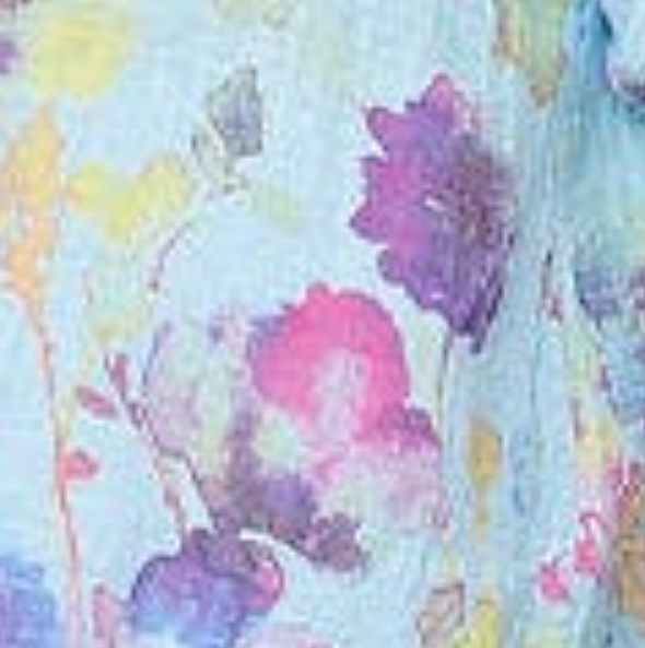 Izabel London Floral Turn-Up Sleeve Curve Hem Blouse