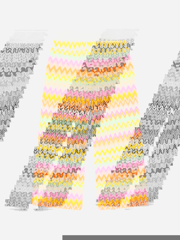 Missoni Girls Zigzag Knitted Trousers in Multicolour