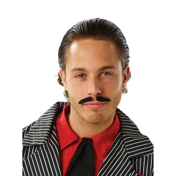 Bristol Novelty Mens Gangster Moustache - Black
