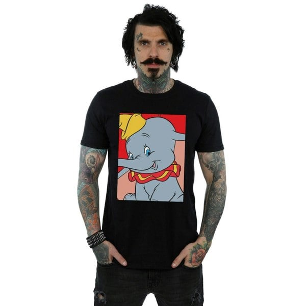 Disney Mens Dumbo Portrait T-Shirt - Black