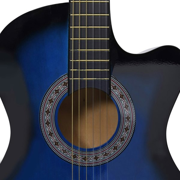 Berkfield Western Classical Cutaway Guitar with 6 Strings Blue Shaded 38