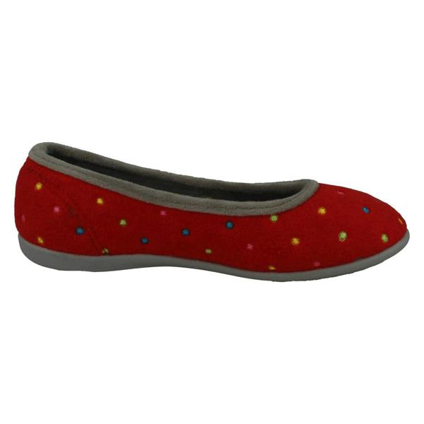 Padders Ladies Padders Casual Slip On Textile Slippers - Ballerina