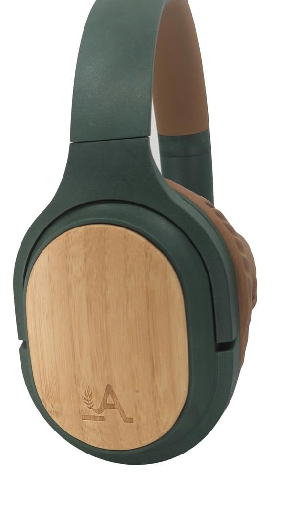 Accuratus Bio Sound - Rechargeable Bluetooth 5.0 Wireless Biodegradable Plant Based Resin Headphones/Headset - Forest Green