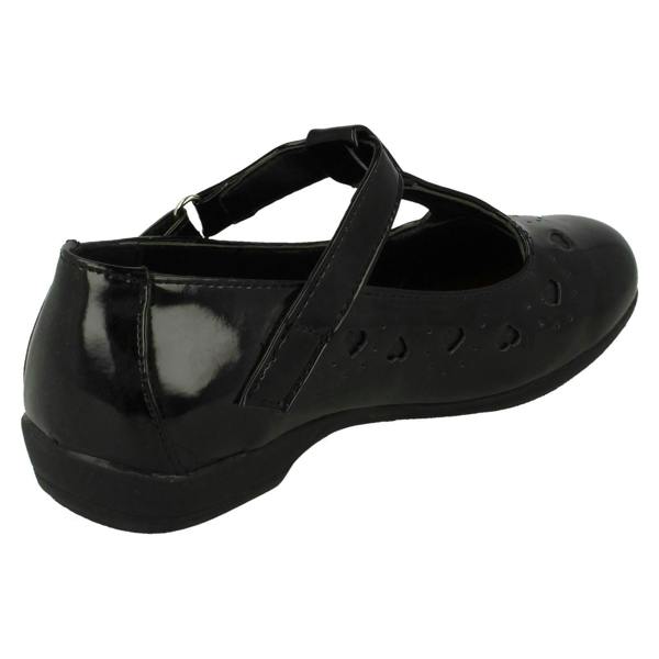 Spot On Girls Spot On Heart Detail T-Bar School Shoes