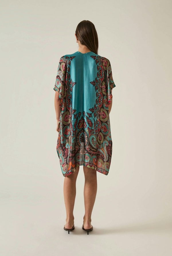 Vibrant Paisley Kaftan, Relaxed Fit
