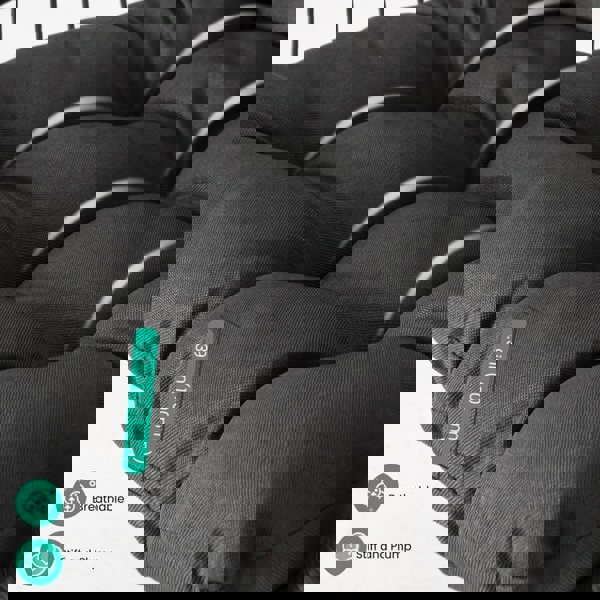 Furniture One Hanging Egg Chair, Patio Rattan Swing Egg Chair With Stand and Cushion, Garden Hammock Swing Chair - Gray