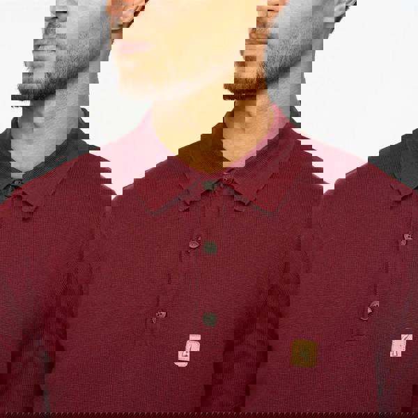 Gabicci V55GK04 Mens Jackson Short Sleeve Plain Knitted Three Button Polo Gabicci Vintage - MULBERRY