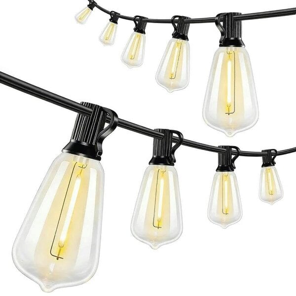 Bobobiy Curtain Lights Connectable Fairy Curtain Lights Plug-in IP44 Waterproof/18 m/Warm White
