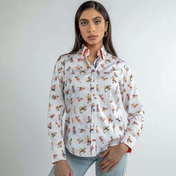 FEMME FATALE  PIN UP GIRLS  WOMENS  PRINT SHIRT - Premium Men's Patterned Shirt by Claudio Lugli | Bold Design, Tailored Fit, Best Printed Shirts